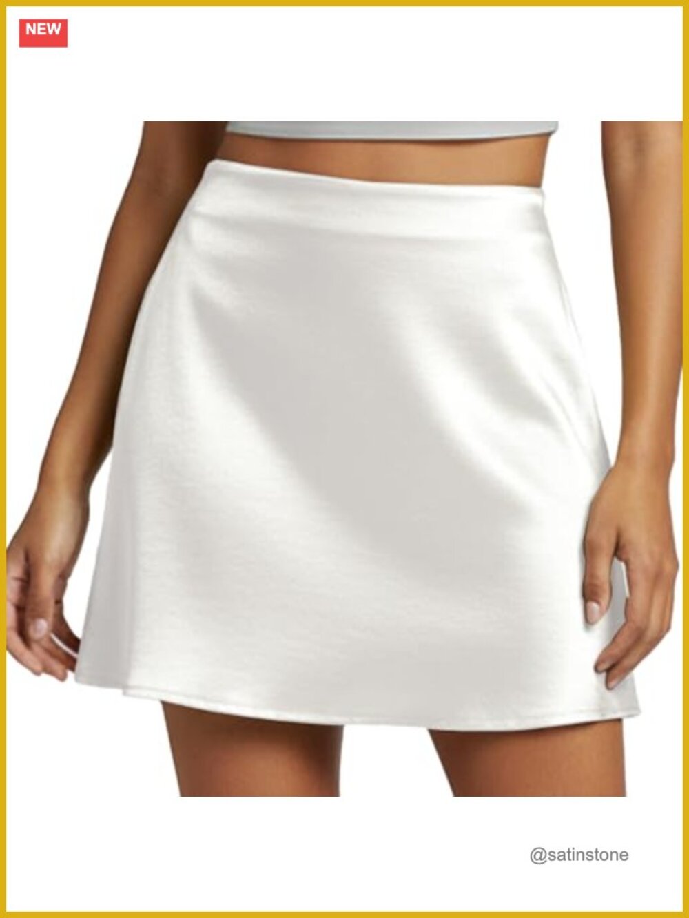 Women's Satin Mini Skirt High Waist Y2K A-Line Short Skirt